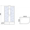 River Душевая кабина Nara Б/К XL 100/80/44 MT L