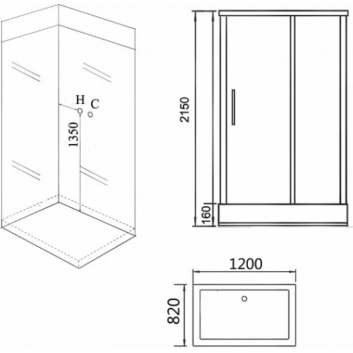 Grossman Душевая кабина 120x80 GR167
