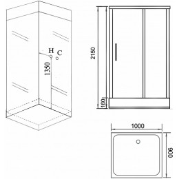 Grossman Душевая кабина 100x90 GR166