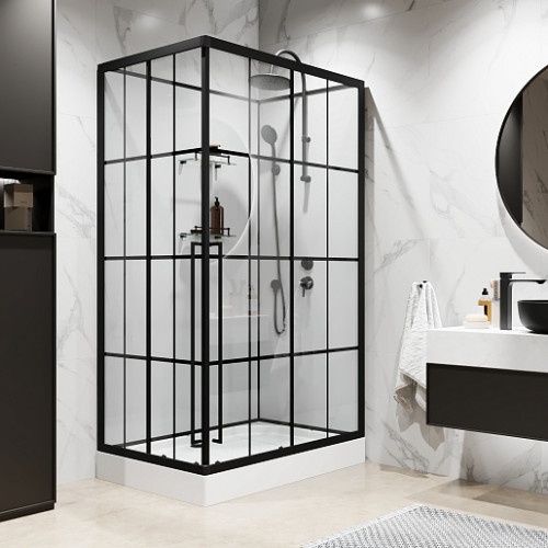 Niagara Душевая кабина Standart 100x80 R черная