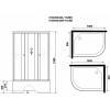 Niagara Душевая кабина Eco E100/80/40L/TN/BK