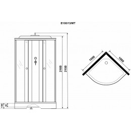 Niagara Душевая кабина Eco E100/13/MT