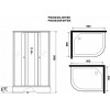 Niagara Душевая кабина Promo P90/80/26L/MT/BK