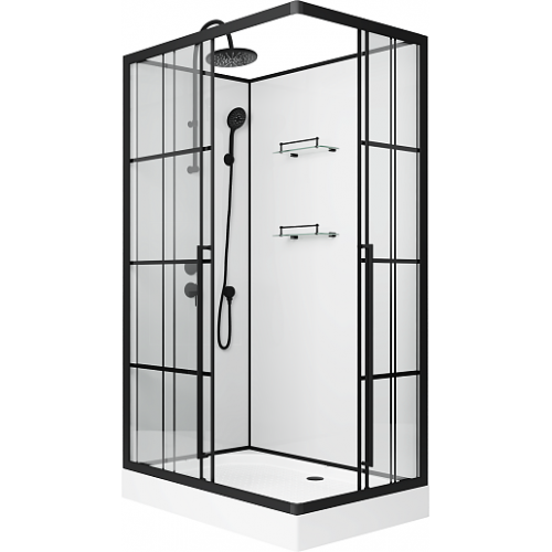 Niagara Душевая кабина Standart 100x80 L черная
