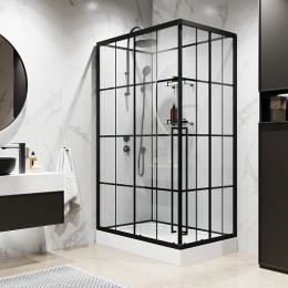 Niagara Душевая кабина Standart 100x80 L черная
