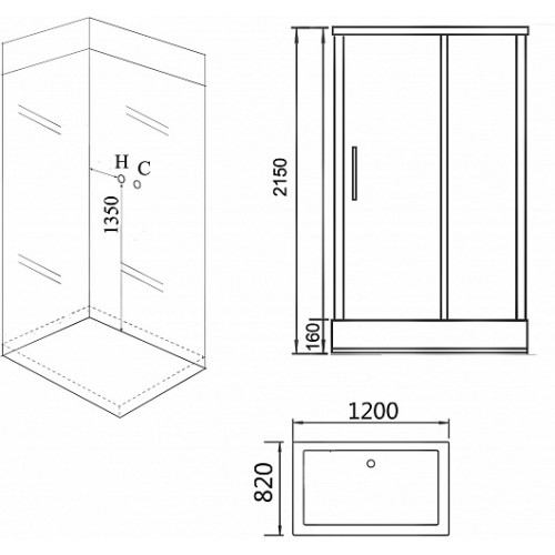 Grossman Душевая кабина 120x80 GR267