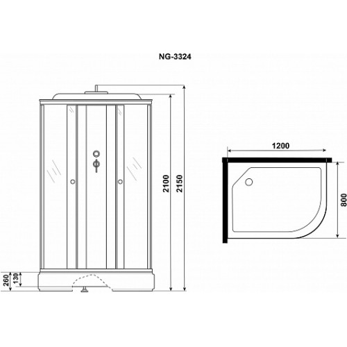 Niagara Душевая кабина Eco NG-3324-14L