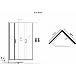 Grossman Душевая кабина Elegans 100x100 GR250D