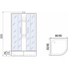 River Душевая кабина Nara Light Б/К XL 80/24 MT