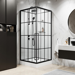 Niagara Душевая кабина Standart 100x100 L черная