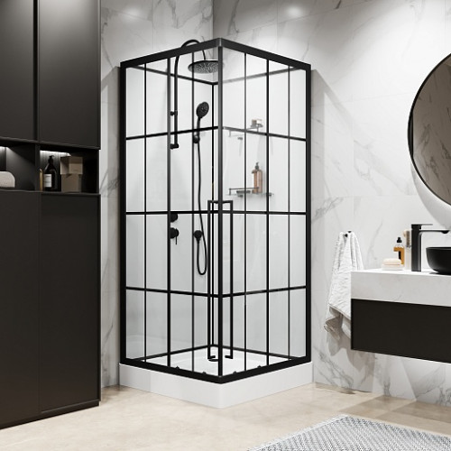 Niagara Душевая кабина Standart 100x100 L черная