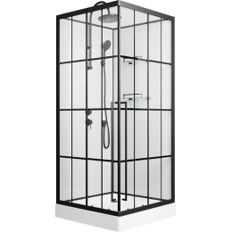 Niagara Душевая кабина Standart 100x100 L черная