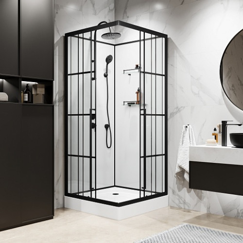 Niagara Душевая кабина Standart 100x100 L черная