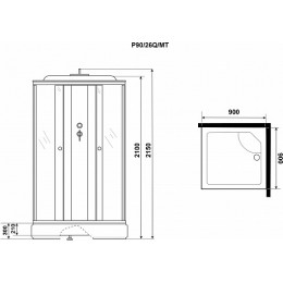 Niagara Душевая кабина Promo P90/26Q/MT