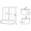 Timo Душевая кабина Standart T-6610 L Silver