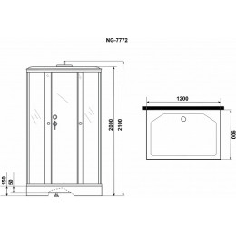 Niagara Душевая кабина Luxe NG-7772QG
