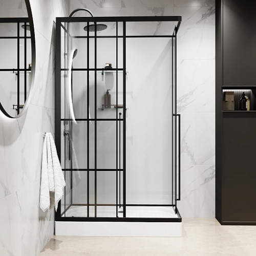 Niagara Душевая кабина Standart 120x80 L черная