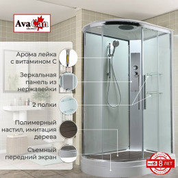 Avacan Душевая кабина 110/80 EM2811RT прозрачная