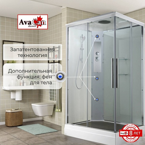 Avacan Душевая кабина 100/80 K2810 прозрачная