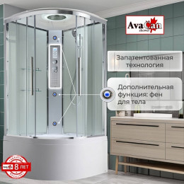 Avacan Душевая кабина 90/90 EM5090LEDT прозрачная