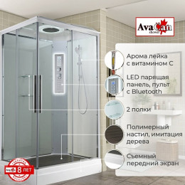 Avacan Душевая кабина 100/80 K2810LED прозрачная