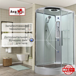 Avacan Душевая кабина 110/80 EM2811RLEDT прозрачная