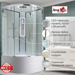 Avacan Душевая кабина 80/80 EM5080LEDT прозрачная