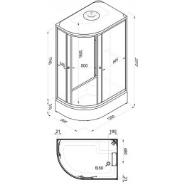 Triton Душевая кабина Коралл R 120/80 Щ0000061820