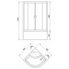 Royal Bath Душевая кабина Fato 85/85 RB85CK-T-BL
