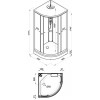 Triton Душевая кабина Грэй 90/90 Щ0000067302