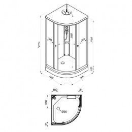 Triton Душевая кабина Грэй 90/90 Щ0000066462