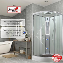 Avacan Душевая кабина 80/80 EM2080LEDT прозрачная