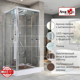 Avacan Душевая кабина 120/90 Z1912LED прозрачная