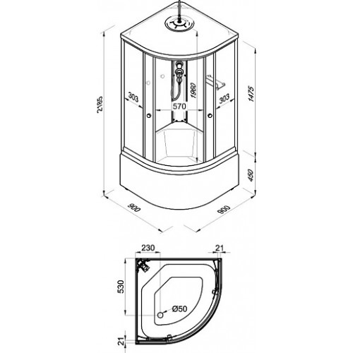 Triton Душевая кабина Вельвет 90/90 Б Щ0000065753