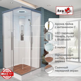 Avacan Душевая кабина 100/100 K2010LED прозрачная