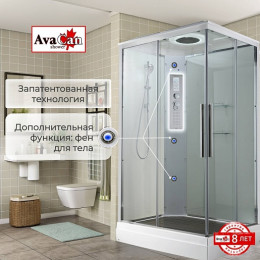 Avacan Душевая кабина 90/90 K2090LED прозрачная