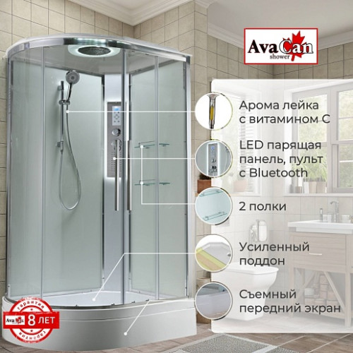 Avacan Душевая кабина 120/90 EM3912RLEDT прозрачная