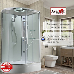 Avacan Душевая кабина 120/90 EM3912RLEDT прозрачная