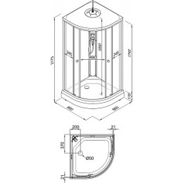 Triton Душевая кабина Нова 90/90 Щ0000062583