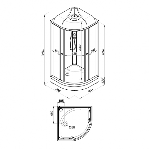 Niagara Душевая кабина Light L90/17 90/90