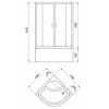 Royal Bath Душевая кабина Fato 100/100 RB100CK-М-BL