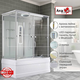 Avacan Душевая кабина 160/85 V5016LED прозрачная