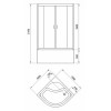 Royal Bath Душевая кабина Fato 100/100 RB100CK-T-BL