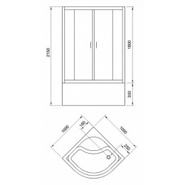 Royal Bath Душевая кабина Fato 100/100 RB100CK-T-BL