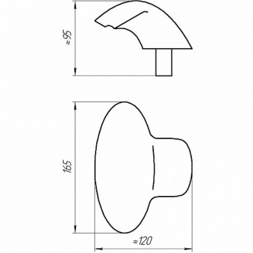 Излив для ванны Радомир Ниагара 1-28-4-0-0-666 бронза
