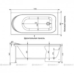Фронтальная панель для ванны Aquanet Nord 150  (243512)