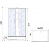 River Душевая кабина Quadro Б/К XL 120/80/41 MT