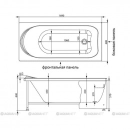Фронтальная панель для ванны Aquanet Nord 170  (233624)