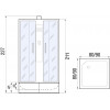 River Душевая кабина Quadro Б/К XL 90/41 MT