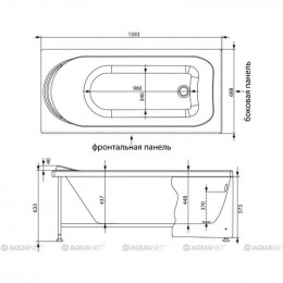 Фронтальная панель для ванны Aquanet Nord 160(233623)